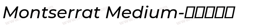 Montserrat Medium字体转换